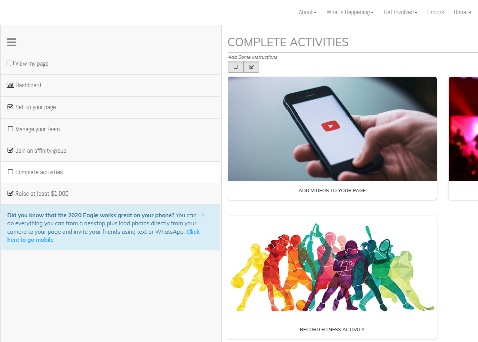 PeertoPeer How to Add & Edit a Fitness Tracking Activity
