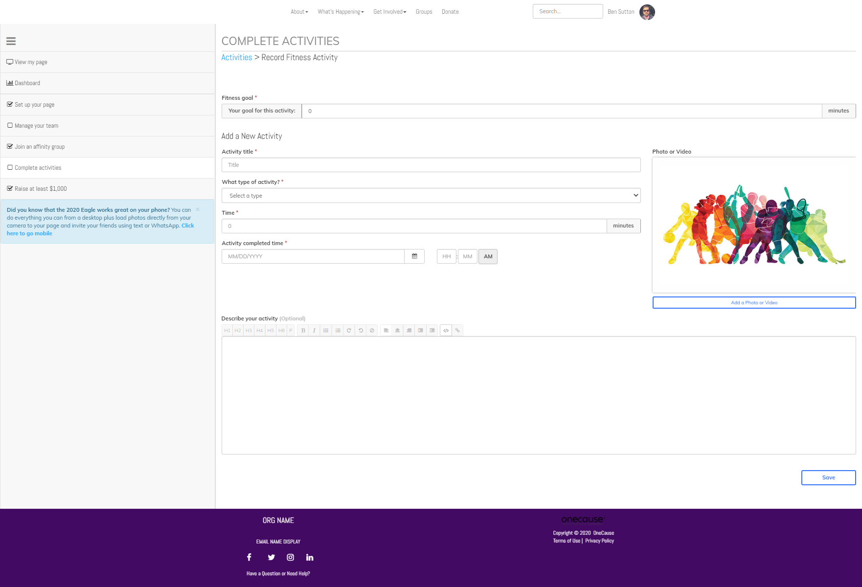 PeertoPeer How to Add & Edit a Fitness Tracking Activity